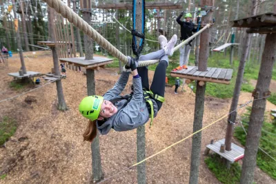 Adventure Park Kalajoki is a popular outdoor adventure park located in the town of Kalajoki, Finland. The park offers a variety of activities for visitors of all ages, including high ropes courses, zip lines, bungee trampolines, and mini golf. There are also several playgrounds and climbing structures for children to enjoy.
One of the park's main attractions is the Adventure Tower, which stands over 20 meters tall and features a variety of challenging obstacles and zip lines. Visitors can also try their hand at archery, rent a bike to explore the surrounding area, or take a ride on the park's mini train.
Overall, Adventure Park Kalajoki is a great destination for families and anyone looking for an adrenaline-fueled day out in the beautiful Finnish countryside.