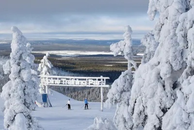 Kuva: Arctic Angle Oy, Timo Koivisto. Kuvassa näkymä alppihiihdon harjoituspuistoon.
