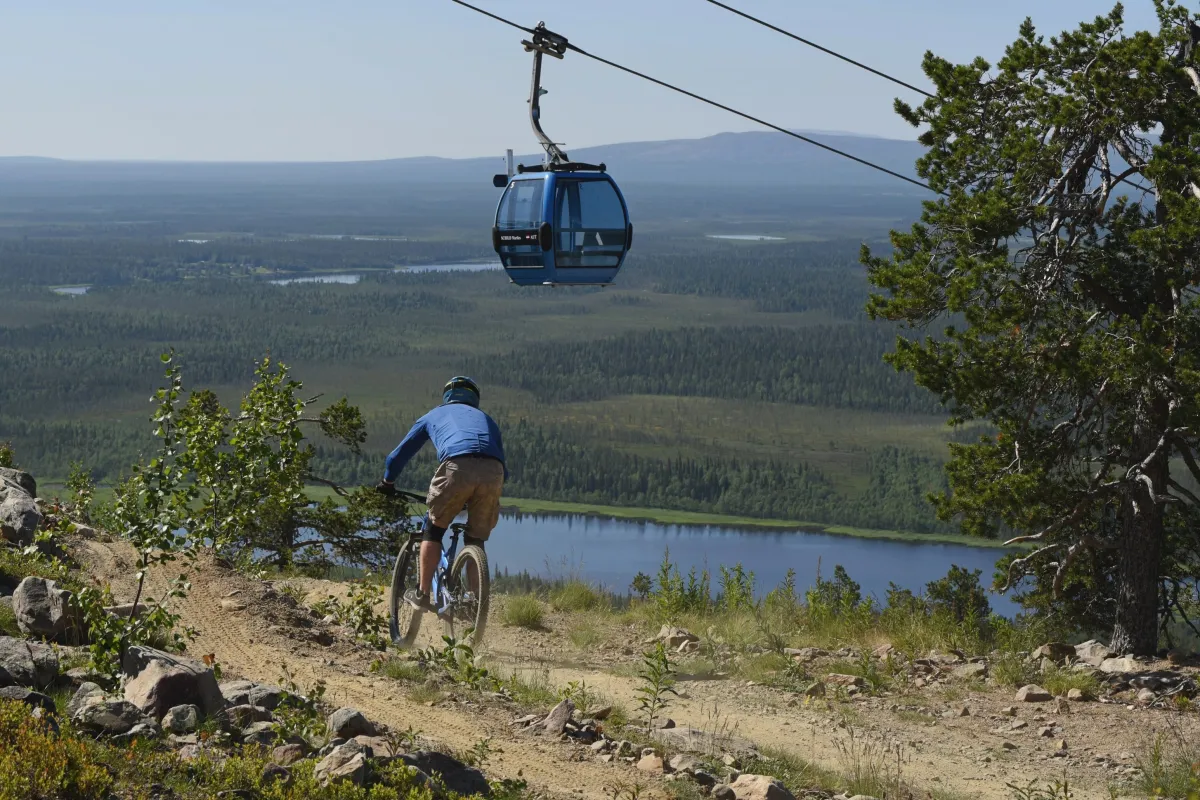 Stunning views open up from Levi's gondola.